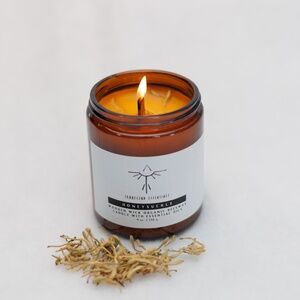 Heavenly Honeysuckle Organic Beeswax Candle 9 oz / Transcend Essentials